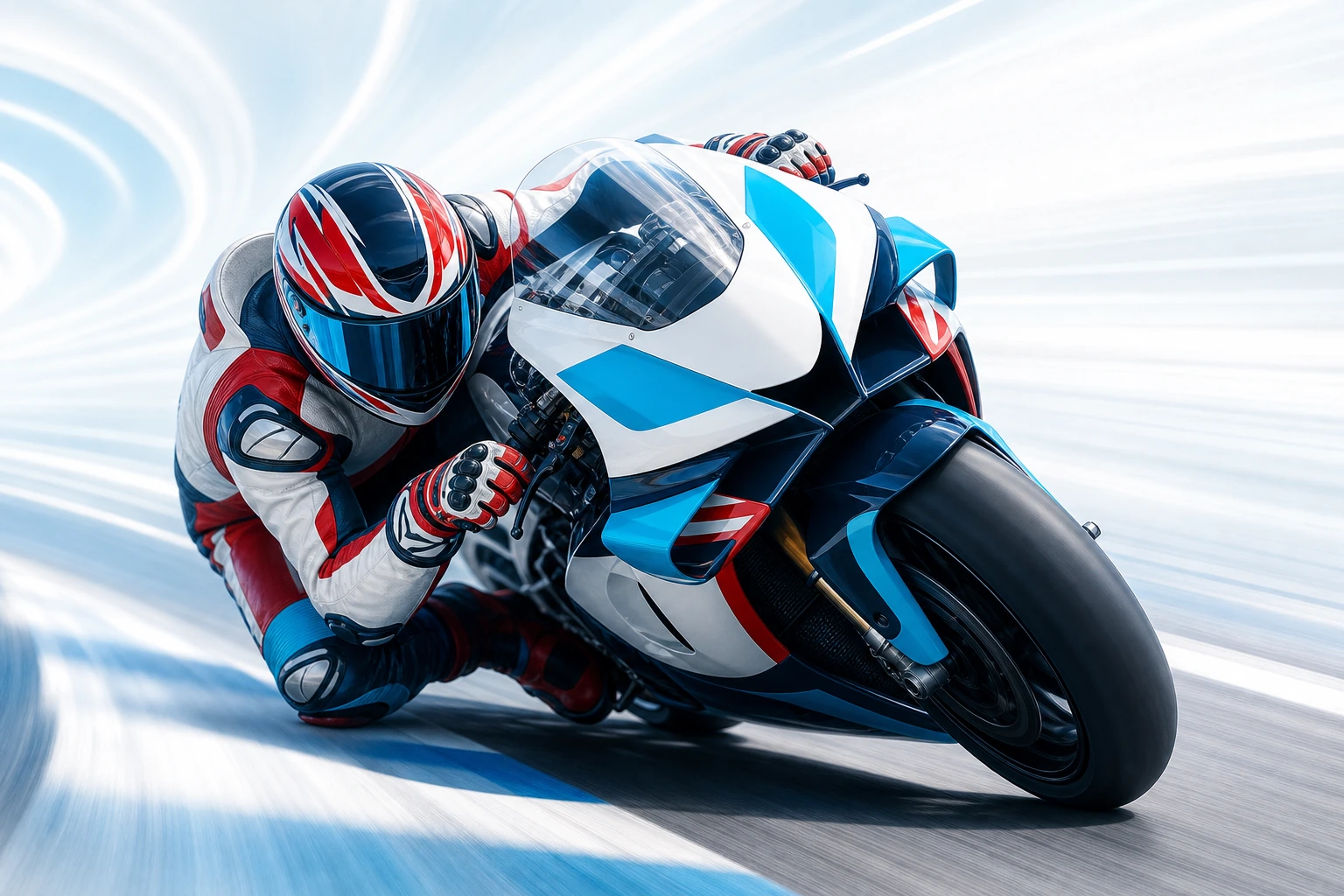 Marc Márquez inspired motorcycle racing action