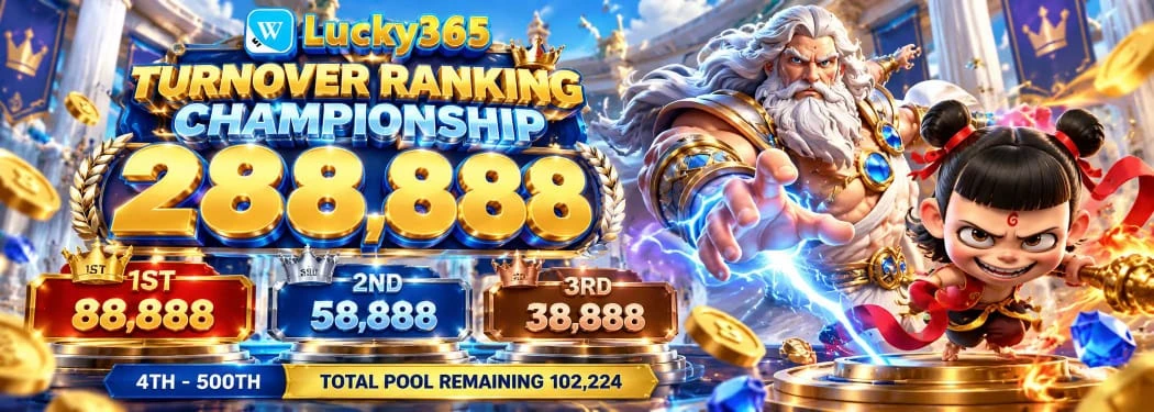 Lucky365 monthly turnover championship banner